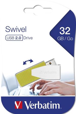 MEMORIA USB SWIVEL 32GB USB2 VERDE VERBATIM