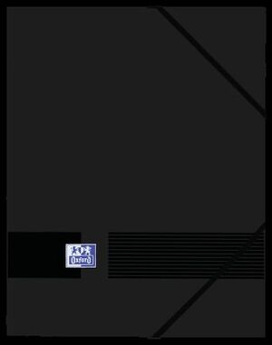 CARPETA DE GOMAS A4+ TAPA PLASTICO LOMO 30 MM 3 SOLAPAS NEGRO OXFORD LIVE & GO