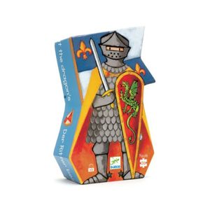 PUZZLE 36 PIEZAS SILUETA CABALLERO Y EL DRAGON DJECO