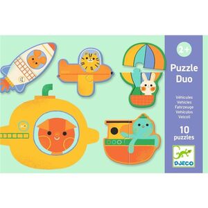 JUEGO EDUCATIVO PUZZLE DUO VEHICULOS DJECO
