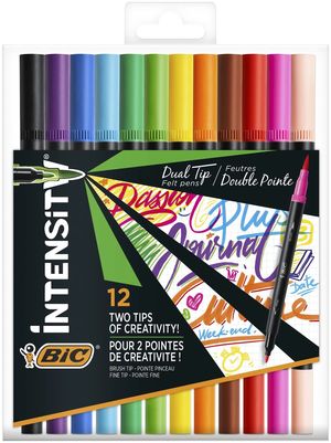 PACK 12 BIC INTENSITY DUAL TIP