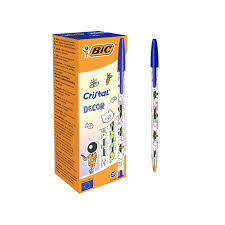 BOLIGRAFO BIC CRISTAL KAWAII COLOR AZUL
