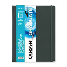 CUADERNO DIBUJO 21,6X27,9 28H GRADUATE ACUARELA FINO 250G CANSON