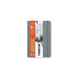BLOC PAPEL DIBUJO TAPA DURA 14X21,6CM 92 HOJAS 90GR GRIS CLARO CANSON