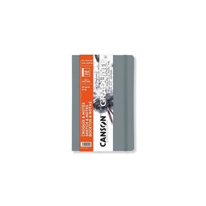 BLOC DIBUJO 14X21,6 CM 92 HOJAS GRADUATE SKETCH FINO 90GR GRIS TAPA BLANDA CANSON