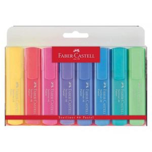 PACK 8 ROTULADORES FLUORESCENTES PASTEL FABER CASTELL