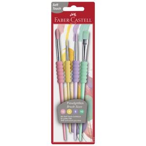 PACK 4 PINCELS AGARRE SUAVE FABER-CASTELL