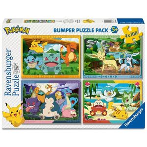PUZZLE POKEMON 4 X 100 PIEZAS RAVENSBURGER