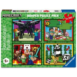 PUZZLE MINECRAFT 4 X 100 PC RAVENSBURGER