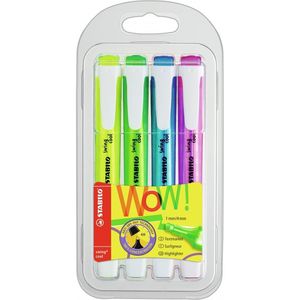 PACK 4 ROTULADORES FLUORESCENTES SWING COOL STABILO