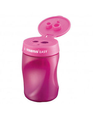 SACAPUNTAS CON DEPOSITO STABILO EASY RIGHT 3 EN 1 ROSA