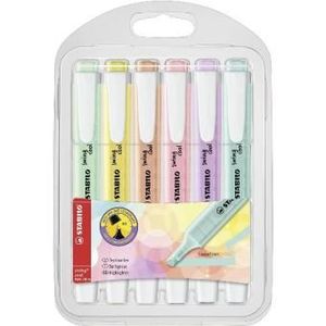 PACK 6 ROTULADORES FLUORESCENTES STABILO SWING COOL PASTEL