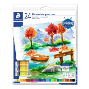 CAJA 24 ACUARELAS WATERCOLOR PAINTS STAEDTLER