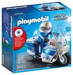 PLAYMOBIL POLICIA CON MOTO Y LUCES LED