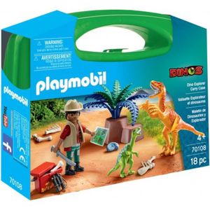 PLAYMOBIL MALETIN GRANDE DINOSAURIOS Y EXPLORADOR
