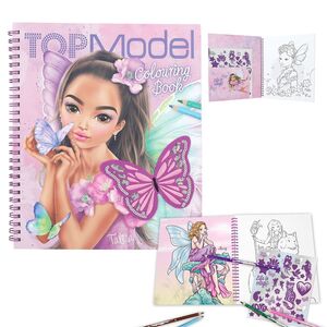 LIBRO PARA COLOREAR CON LENTEJUELAS FAIRY LOVE TOP MODEL