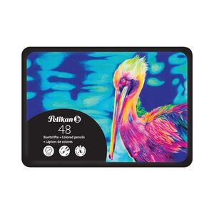 CAJA METAL 48 LAPICES DE COLORES HEXAGONALES PREMIUM OXFORD
