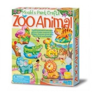 MOLDEA Y PINTA ANIMALES DEL ZOO 4M