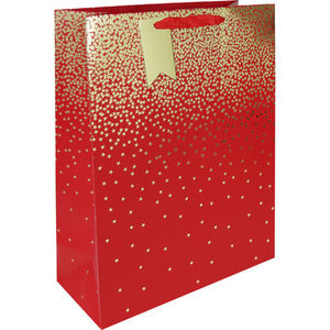 BOLSA DE REGALO ROJO LLUVIA DE ESTRELLAS 26,5X14X33CM CLAIREFONTAINE