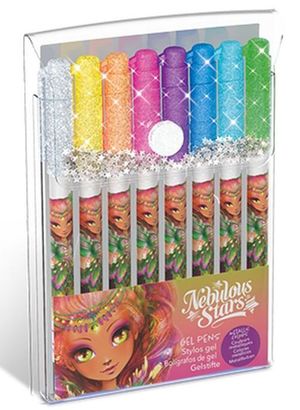 PACK 8 BOLIGRAFOS DE GEL GLITTER NEBULOUS STARS