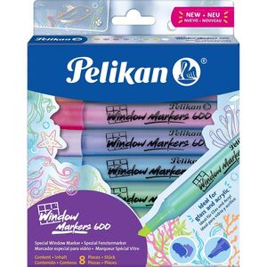 CAJA 8 ROTULADORES WINDOW MARKER 600 PELIKAN