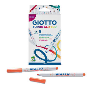 CAJA 8 ROTULADORES TURBO GLITTER GIOTTO