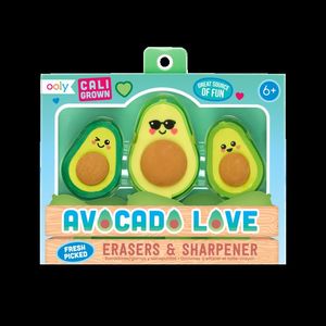 SACAPUNTAS Y GOMAS AVOCADO LOVE OOLY
