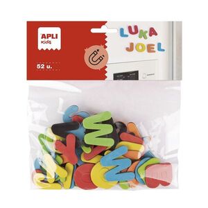 BLISTER 52 LETRAS IMANTADAS GOMA EVA SURTIDAS APLI