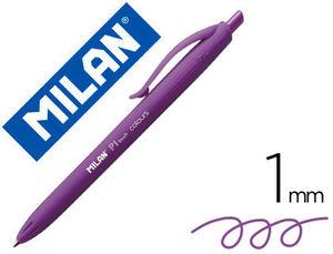 BOLIGRAFO MILAN P1 RETRACTIL 1 MM TOUCH LILA