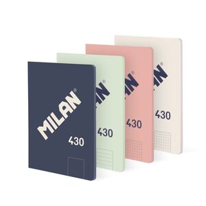 LIBRETA A5 5X5 ENCOLADA 48 HOJAS 95GR COLECCION 430 1918 AZUL MILAN