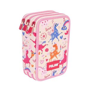 ESTUCHE TRIPLE FLOWICORN ROSA MILAN