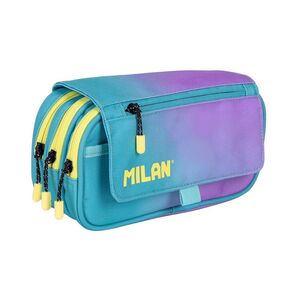 PORTATODO 4 CREMALLERAS CON SOLAPA SUNSET TURQUESA MILAN