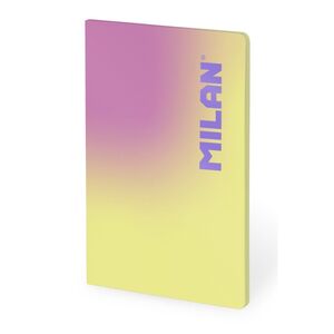 LIBRETA A5 ENCOLADA CUADROS 48 HOJAS 95GR SUNSET AMARILLO MILAN