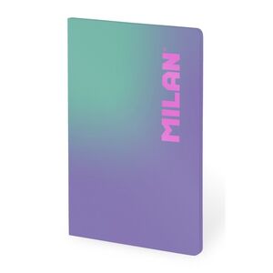 LIBRETA A5 ENCOLADA CUADROS 48 HOJAS 95GR SUNSET LILA MILAN