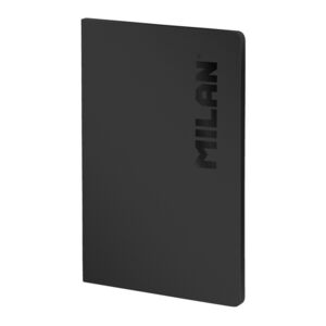 LIBRETA A5 ENCOLADA CUADROS 48 HOJAS 95GR SHADOW NEGRO MILAN