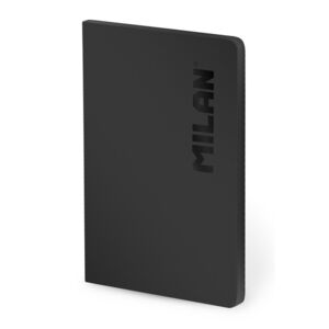 LIBRETA A6 ENCOLADA 48 HOJAS LISO 95GR SHADOW NEGRO MILAN