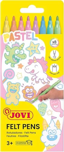 CAJA 8 ROTULADORES PASTEL JOVI