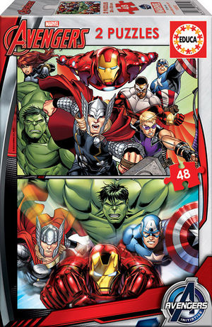 PUZZLE 2X48 PIEZAS AVENGERS EDUCA