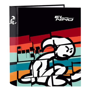 ARCHIVADOR FOLIO 4 ANILLAS LOMO ANCHO EL NIÑO BALI SAFTA