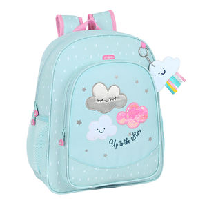 MOCHILA JUNIOR ADAPTABLEA CARRO 38 CM. RECICLABLE GLOWLAB KIDS NUBE SAFTA