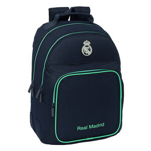 MOCHILA 42CM DOBLE CANTONERAS ADAPTABLE A CARRO REAL MADRID 2ª EQUIPACION SAFTA