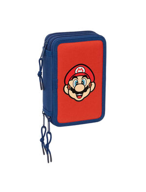 ESTUCHE TRIPLE 37 PIEZAS SUPER MARIO MAMMA MIA SAFTA