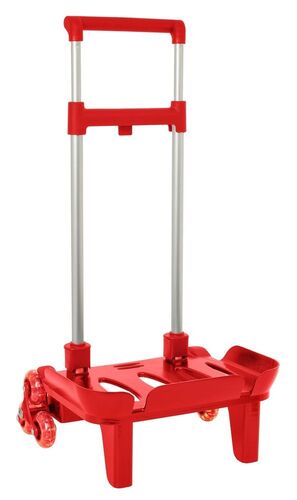 CARRO PORTAMOCHILAS PLEGABLE TRIPLE RUEDA ROJO SAFTA
