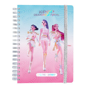 AGENDA ESCOLAR A5 2026/2027 SEMANA VISTA 12 MESES KPOP DEMON HUNTERS