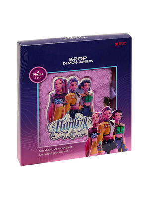 SET DIARIO CON CANDADO K-POP DEMON HUNTERS STATIONERY SAFTA