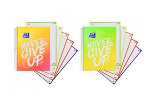 BLOC A4 5X5 NEVER GIVE UP EUROPEANBOOK OXFORD