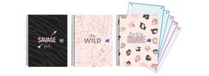 BLOC A5 5X5 ANIMAL PRINT EUROPEANBOOK 4 TAPA EXTRADURA CUADERNO ESPIRAL MICROPERFORADO 120 HOJAS OXFORD