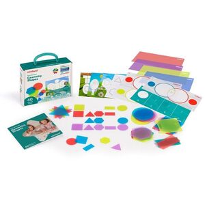 JUEGO FORMAS GEOMETRICAS TRANSLUCIDAS 40 PIEZAS MESA LUZ MINILAND