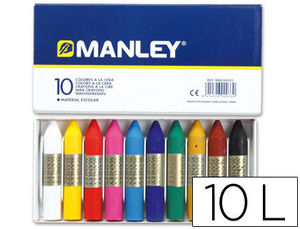 CAJA 10 CERAS BLANDAS MANLEY