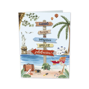 TARJETA FELICITACION FELIZ JUBILACION